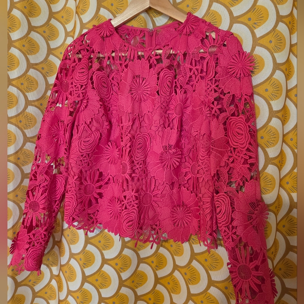 NWT Milly Nori 3D Floral Long Sleeve